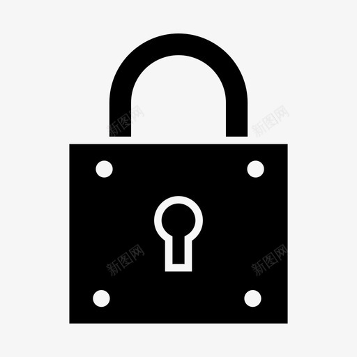挂锁上锁安全图标svg_新图网 https://ixintu.com 上锁 保安 安全 挂锁 财务 银行