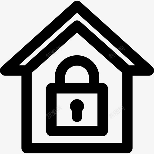 安全系统线性智能家居线性图标svg_新图网 https://ixintu.com 安全系统 线性 线性智能家居