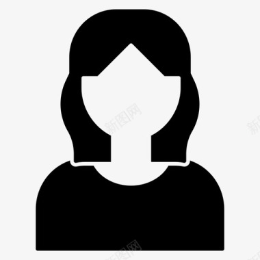 化身女性女孩图标图标