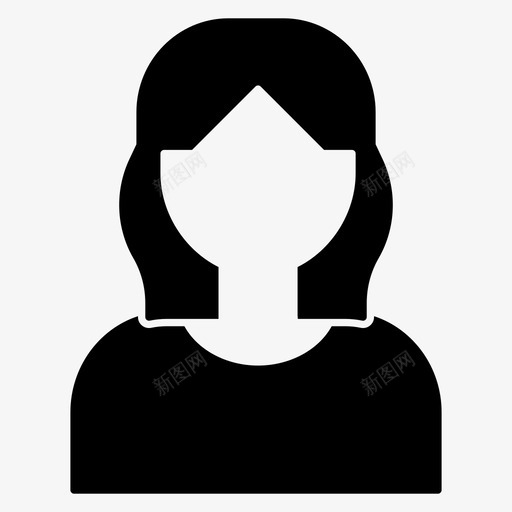 化身女性女孩图标svg_新图网 https://ixintu.com 化身 女士 女孩 女性 用户