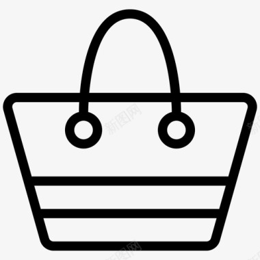 购物篮购物袋沙滩图标图标