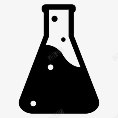 实验室瓶生物化学图标图标