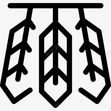 鹰的羽毛形状美国部落的象征图标图标
