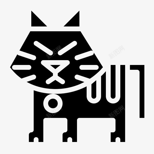 猫宠物动物固体图标svg_新图网 https://ixintu.com 动物固体 宠物 猫