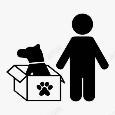 宠物动物箱子图标图标