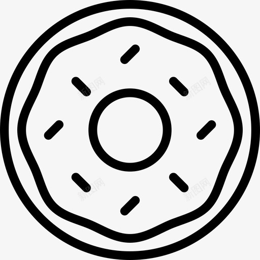 甜甜圈快餐直系图标svg_新图网 https://ixintu.com 快餐 甜甜圈 直系