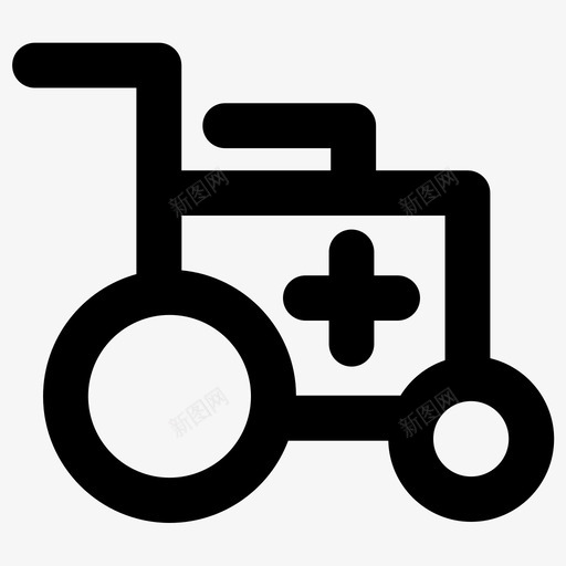 轮椅加粗轮廓医疗元素2加粗圆形图标svg_新图网 https://ixintu.com 加粗圆形 加粗轮廓医疗元素2 轮椅