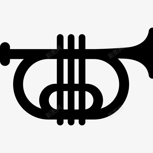 小号音乐音乐和乐器图标svg_新图网 https://ixintu.com 小号 音乐 音乐和乐器