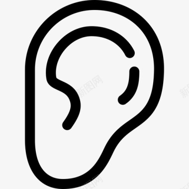 耳医学人体轮廓图标图标