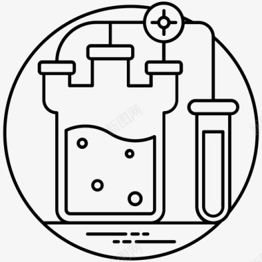 化学烧杯化学反应化学图标图标