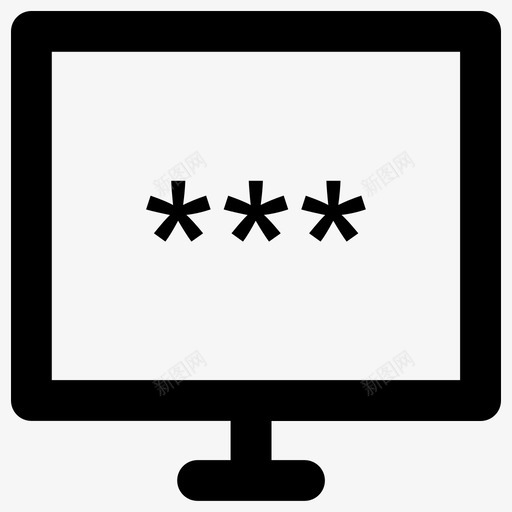 密码安全工具粗体四舍五入图标svg_新图网 https://ixintu.com 安全工具 密码 粗体四舍五入
