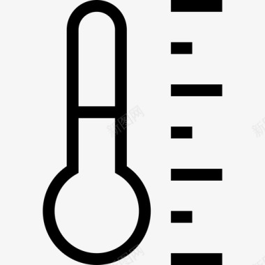 温度计实验室材料线性图标图标
