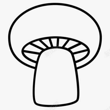 蘑菇头帽子菌类图标图标