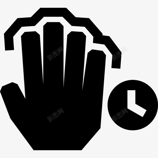 四个手指轻拍并保持触摸触摸手势图标svg_新图网 https://ixintu.com 四个手指轻拍并保持 触摸 触摸手势