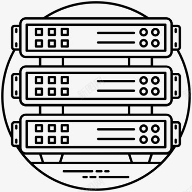 服务器机架数据备份数据管理图标图标