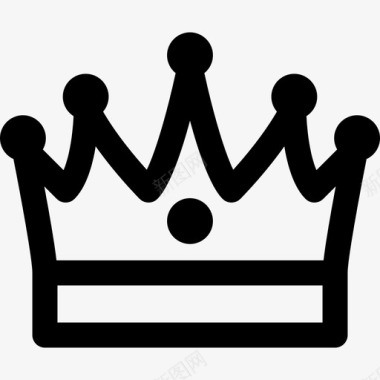 王冠投票和竞赛线性直线图标图标