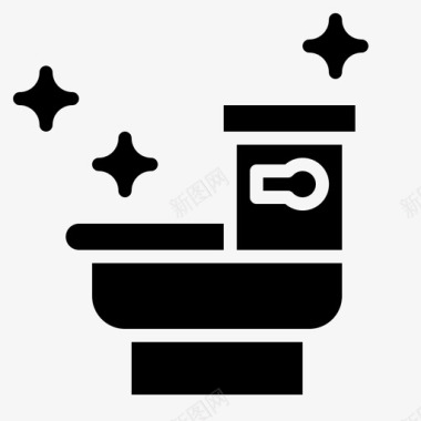 卫生间浴室音乐节实心图标图标