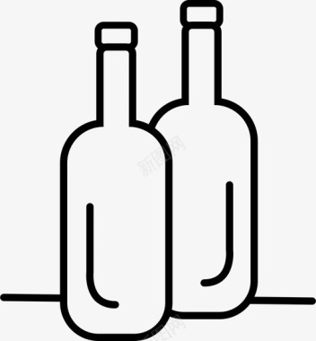 瓶子酒容器图标图标