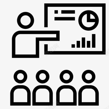 营销商务演示图标图标