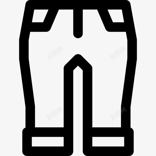 牛仔裤线性衣服和鞋子直线型图标svg_新图网 https://ixintu.com 牛仔裤 直线型 线性衣服和鞋子