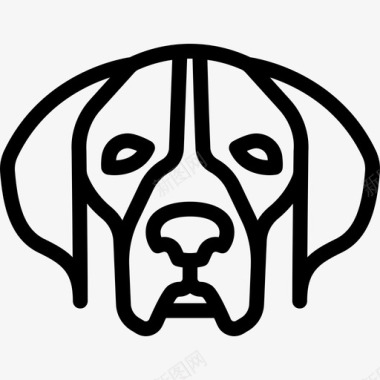 指示犬犬种头直系图标图标