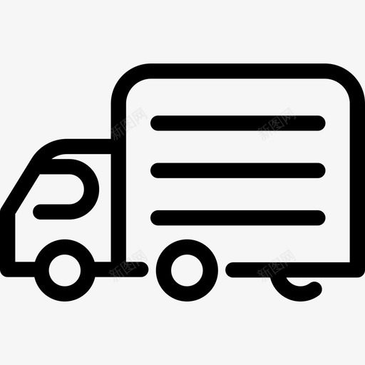 送货卡车运输物流配送说明图标svg_新图网 https://ixintu.com 物流配送说明 运输 送货卡车