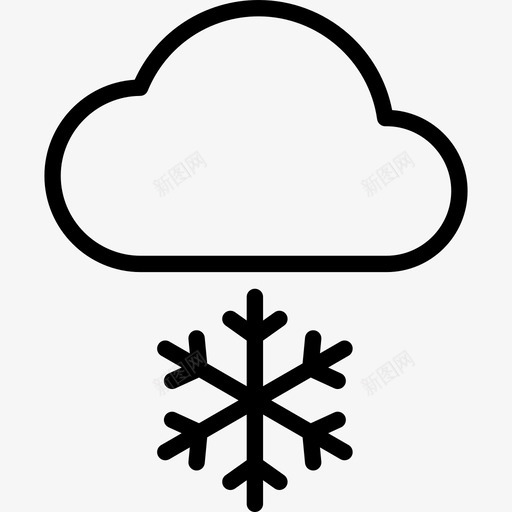 雪冬季必备品直线型图标svg_新图网 https://ixintu.com 冬季必备品 直线型 雪