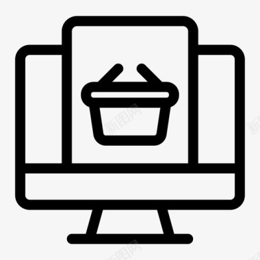 监视器篮子图标图标