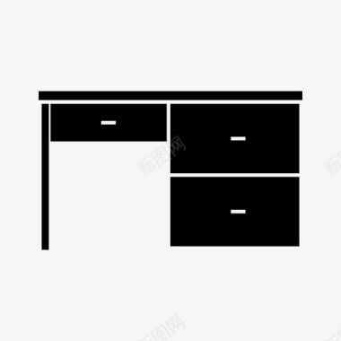 书桌办公桌桌子图标图标
