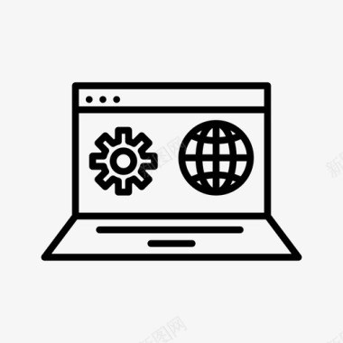 业务分析分析笔记本电脑图标图标