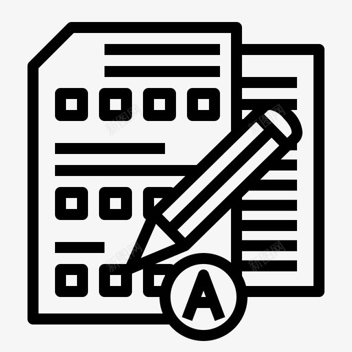 考试阅读测验图标svg_新图网 https://ixintu.com 教育 测验 考试 阅读