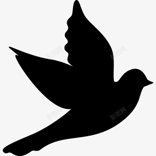 鸽子动物鸟的剪影图标svg_新图网 https://ixintu.com 动物 鸟的剪影 鸽子