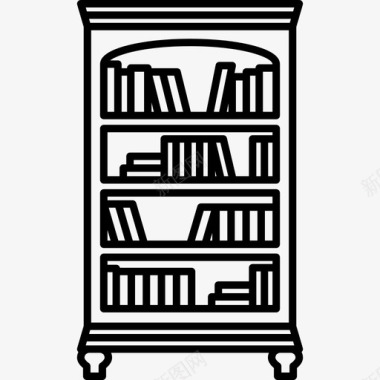 书柜建筑物古董家具图标图标