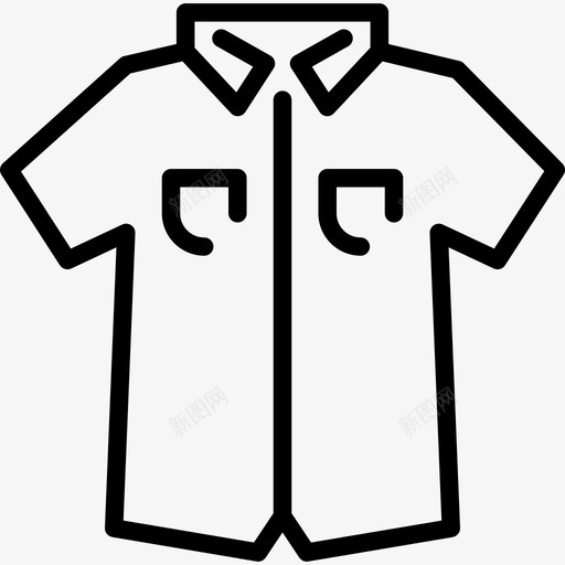 衬衫时髦风格直线型图标svg_新图网 https://ixintu.com 时髦风格 直线型 衬衫