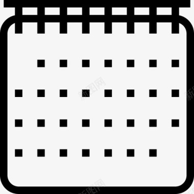 日历系统图标集浅圆形图标