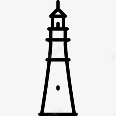 美国波特兰头灯灯塔直线型图标图标