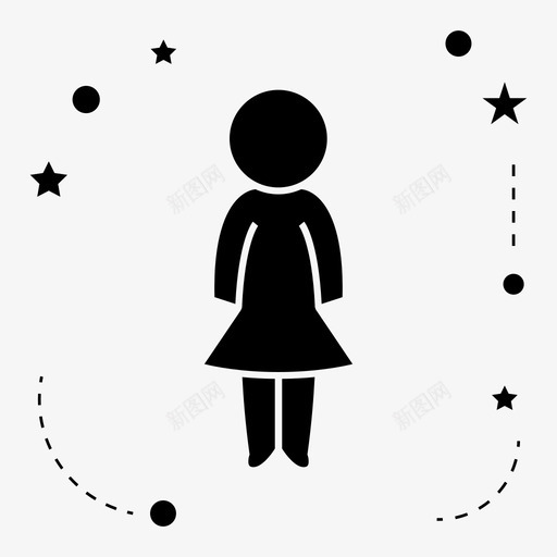 女孩女性人类图标svg_新图网 https://ixintu.com 人类 使用者 便利设施 女孩 女性