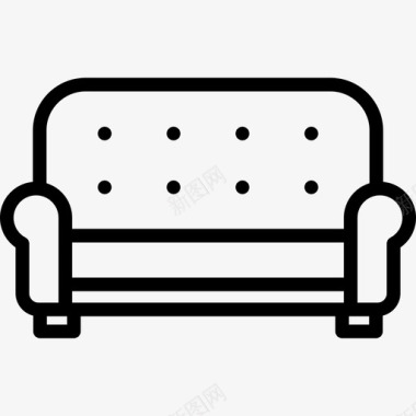 沙发线性家居元素线性图标图标
