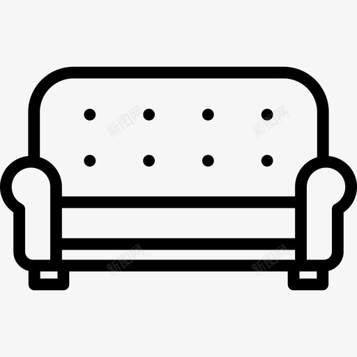 沙发线性家居元素线性图标svg_新图网 https://ixintu.com 沙发 线性 线性家居元素