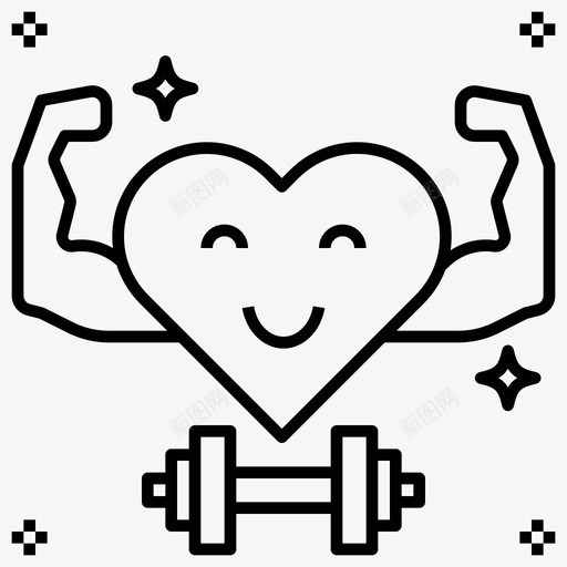 力量锻炼硬化图标svg_新图网 https://ixintu.com 健康 力量 强壮 排毒 硬化 锻炼