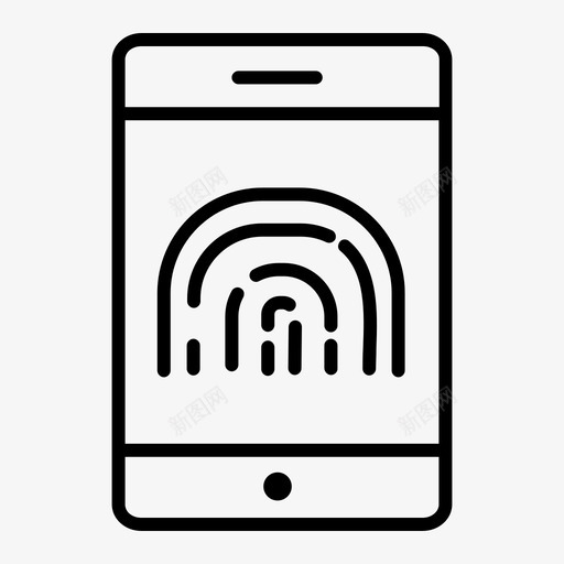 安全支付指纹保护网上银行图标svg_新图网 https://ixintu.com 安全交易 安全支付 安全银行 指纹保护 移动银行 网上银行 银行业务1