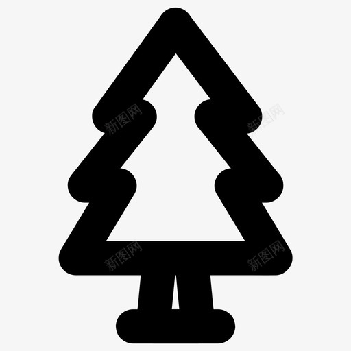 树圣诞森林图标svg_新图网 https://ixintu.com 公园 各种尺寸的基本图标 圣诞 树 森林 自然