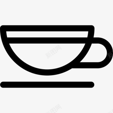 浓缩咖啡咖啡杯直线型图标图标