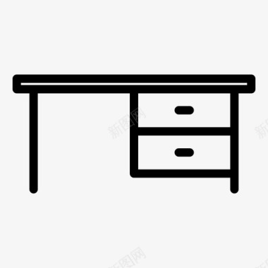 办公桌家具办公室图标图标