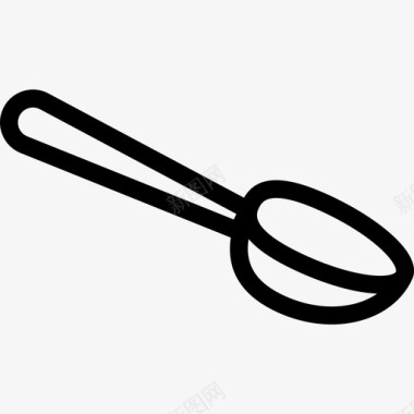 勺子工具和用具烹饪说明图标图标