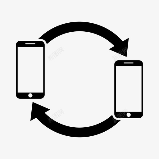 移动传送连接网络图标svg_新图网 https://ixintu.com 移动传送 网络 连接