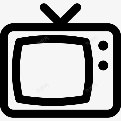 电视时髦和复古线性图标svg_新图网 https://ixintu.com 时髦和复古 电视 线性
