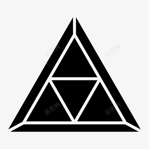 三角形等边实心形状图标svg_新图网 https://ixintu.com 三角形 实心形状 等边