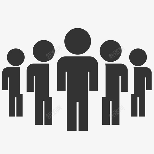 群众svg_新图网 https://ixintu.com 商务 平民百姓 简约 线性 群众