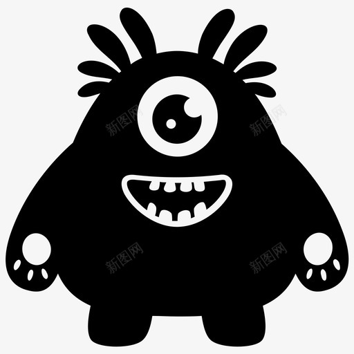 毛茸茸的怪物独眼怪物怪物人物字形图标svg_新图网 https://ixintu.com 怪物人物字形图标 毛茸茸的怪物 独眼怪物